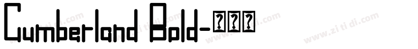 Cumberland Bold字体转换